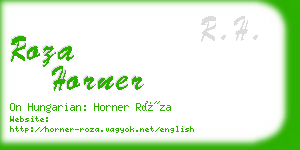 roza horner business card